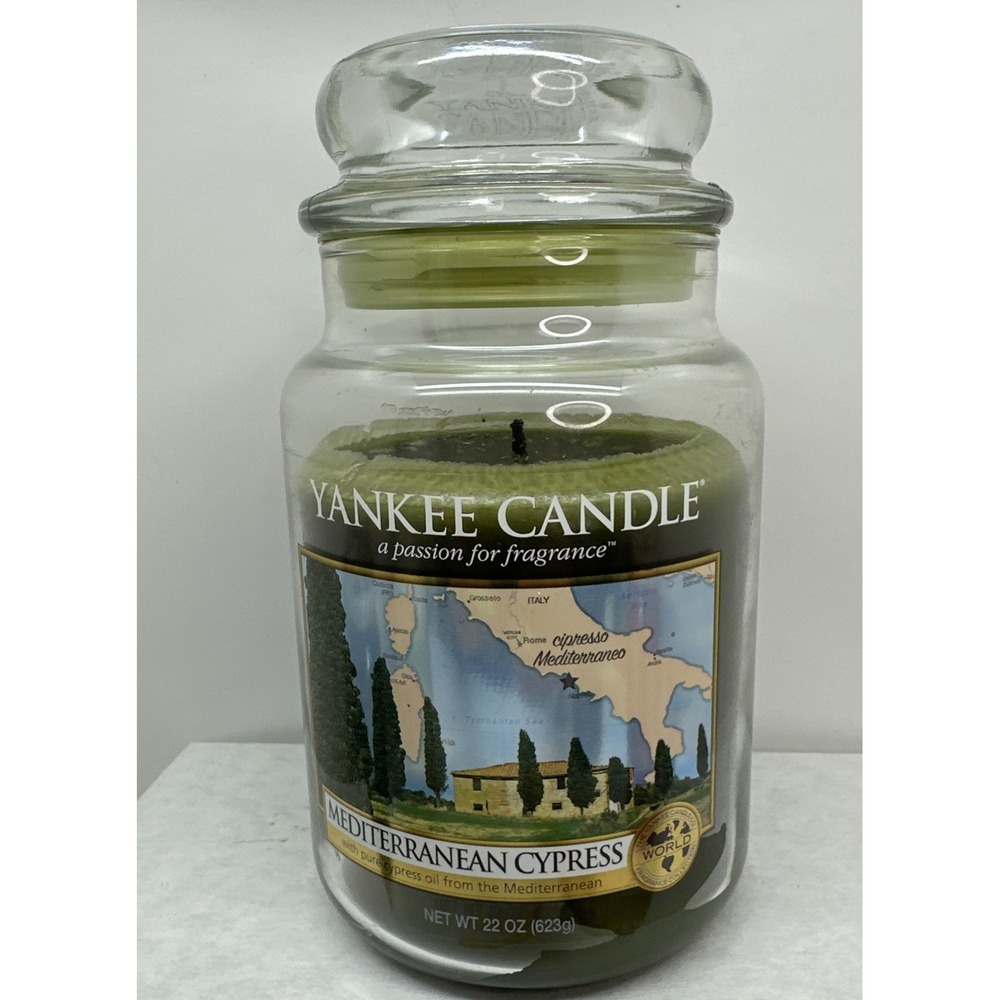 Yankee Candle World Journeys MEDITERRANEAN CYPRESS 22oz Rare Retired Discontinue